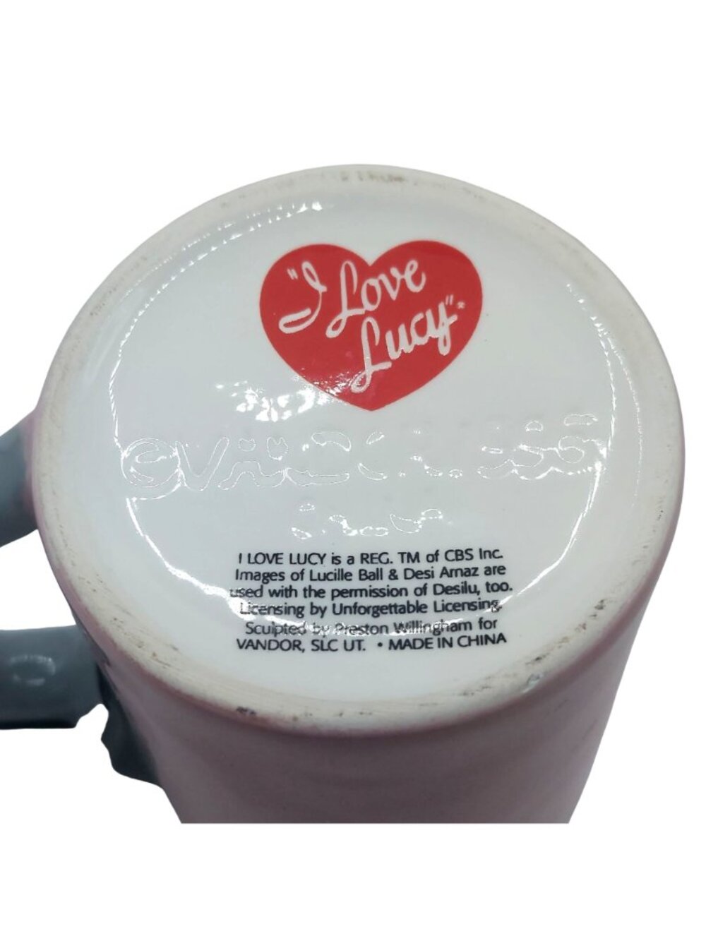 I Love Lucy Coffee Mug 3D Sculpted Ceramic Lucy & Ethel Friends Forever Vandor - Picture 8 of 10